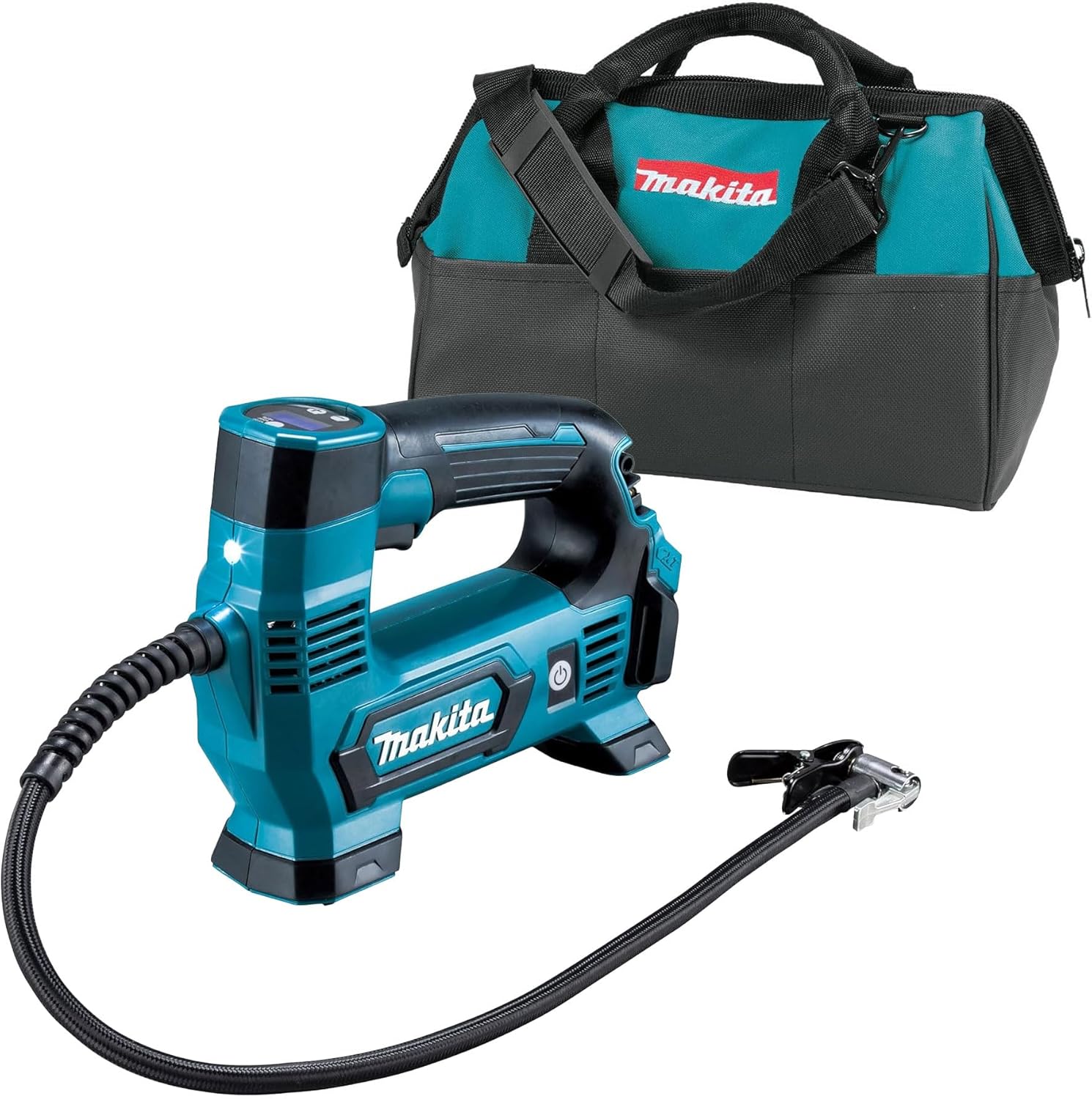 マキタ(makita) MP100DZ+収納用トートバッグ セット 充電式空気入れ 10.8V バッテリー/充電器別売 便利な機能とコンパクトデザイン 米英仏バルブ&ボール浮き輪バルブ付